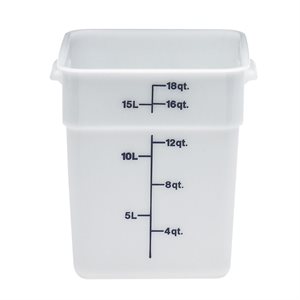 SQUARE FOOD CONTAINER 18 QT POLY