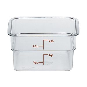 SQUARE FOOD CONTAINER 2 QT CLEAR