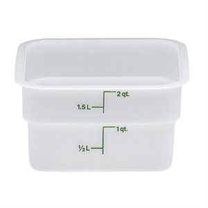 SQUARE FOOD CONTAINER 2 QT POLY