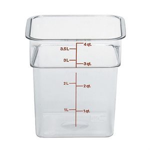 SQUARE FOOD CONTAINER 4 QT CLEAR
