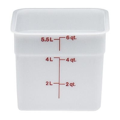 SQUARE FOOD CONTAINER 6 QT POLY