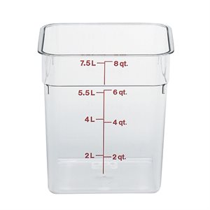 SQUARE FOOD CONTAINER 8 QT CLEAR