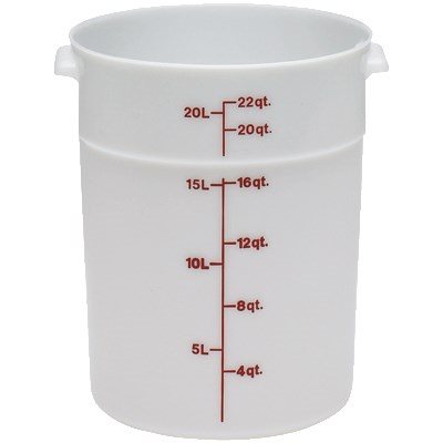 ROUND CONTAINER 22 QT POLY
