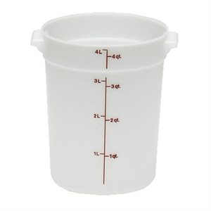 ROUND CONTAINER 4 QT POLY
