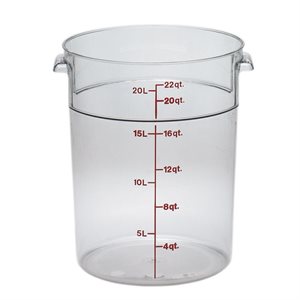 ROUND CONTAINER 22 QT CLEAR