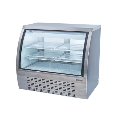 NEW AIR CURVED GLASS REFRIGERATED DISPLAY CASE 48"X33"X43"