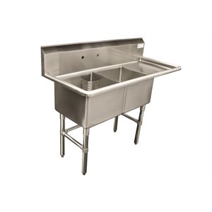 EVIER DOUBLE 24X24X14 24" RIGHT DRAINBOARD