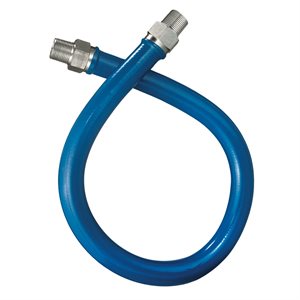 GAS CONNECTOR 3 / 4" X 48" BLUE COATED