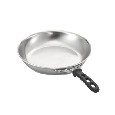 STAINLESS STEEL FRYING PAN 8" 3-PLY SILICONE HANDLE