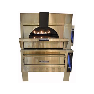 ZESTO OPEN DECK OVEN 48"X36" INT. STACKED WITH 312 DECK OVEN